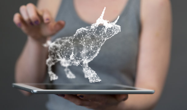 Business intelligence. Diagram - Graph Stock Trading, Investment dashboard