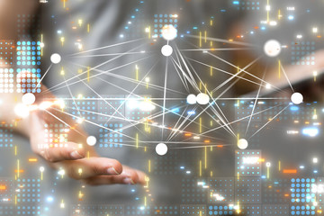 group of people talking in social network.