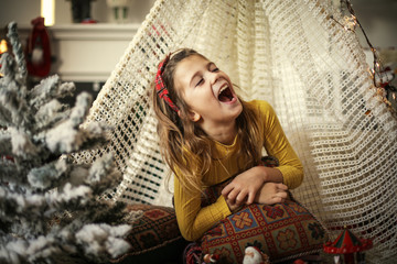 Fototapeta premium Her happiness tells everything.