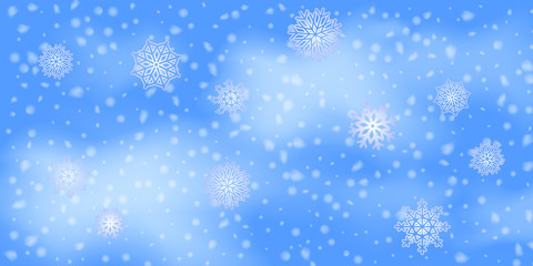 Snowflakes, snowfall.
