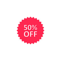 Discount price sticker icon, Vector isolated illustration