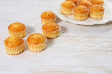 freshly baked plane cup cakes. waiting to be decorated 