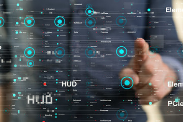 Obraz premium Touch screen technology. Future modern touch screen technology