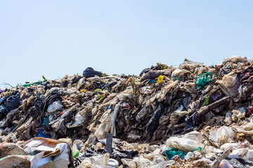 Waste piles in separation plants or landfills