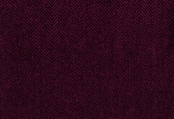 Beautiful Antique Ruby, burgundy Herringbone tweed, Wool Background Texture. Coat close-up....