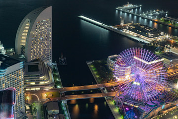 横浜 みなとみらいの夜景