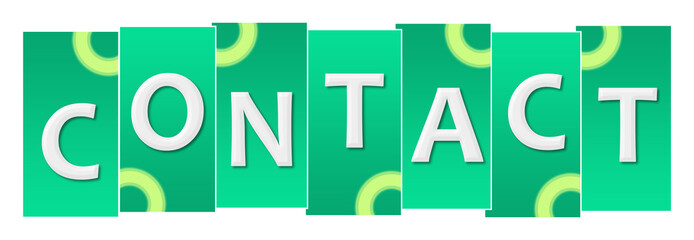 Contact Turquoise Green Rounded Squares Horizontal 