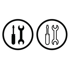 Repair vector icon. Service illustration sign. spanner symbol.
