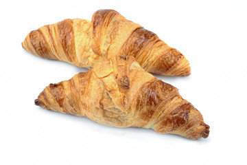 french croissant on a white background