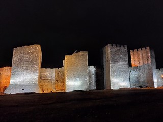 Smederevo medieval fortress Serbia night scenery
