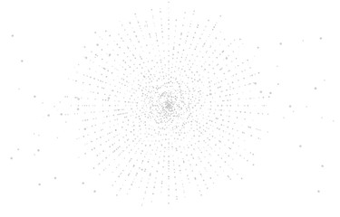 Fototapeta premium Digital radial circle curve from random dot . Abstract Background for 3D Futuristic technology concept