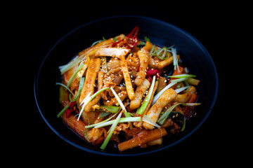 Korean spicy stir fried squid