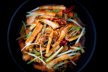 Korean spicy stir fried squid