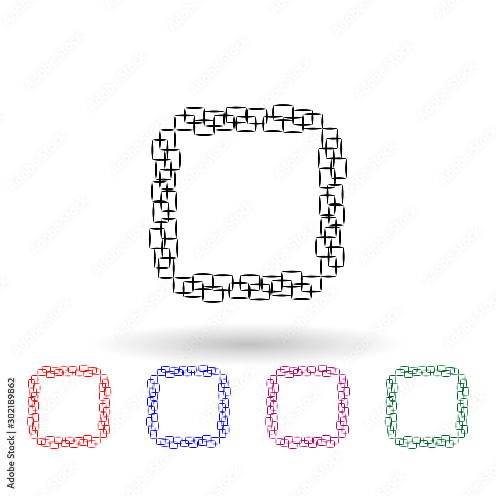 Poster decorativeframe and border multi color icon. simple thin line, outline vector of frame icons for ui 