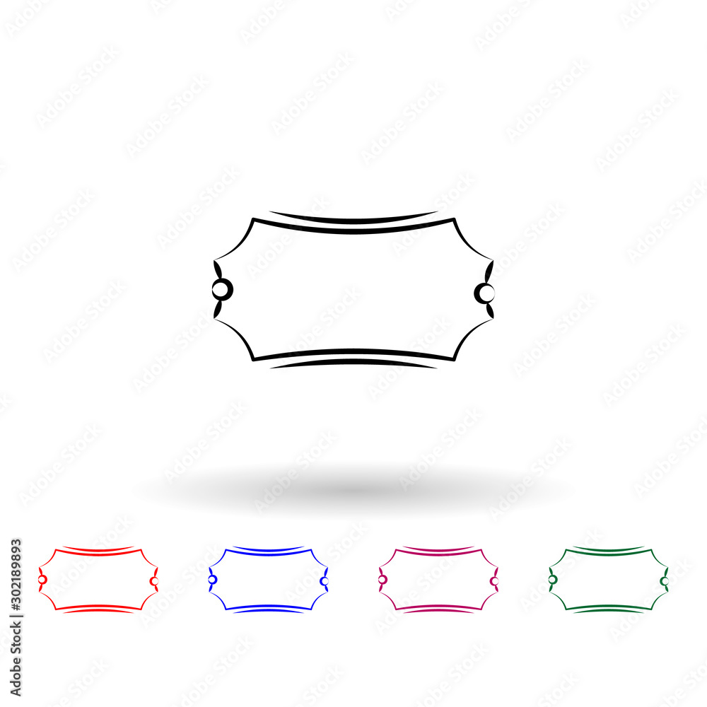 Poster decorativeframe and border multi color icon. simple thin line, outline vector of frame icons for ui 