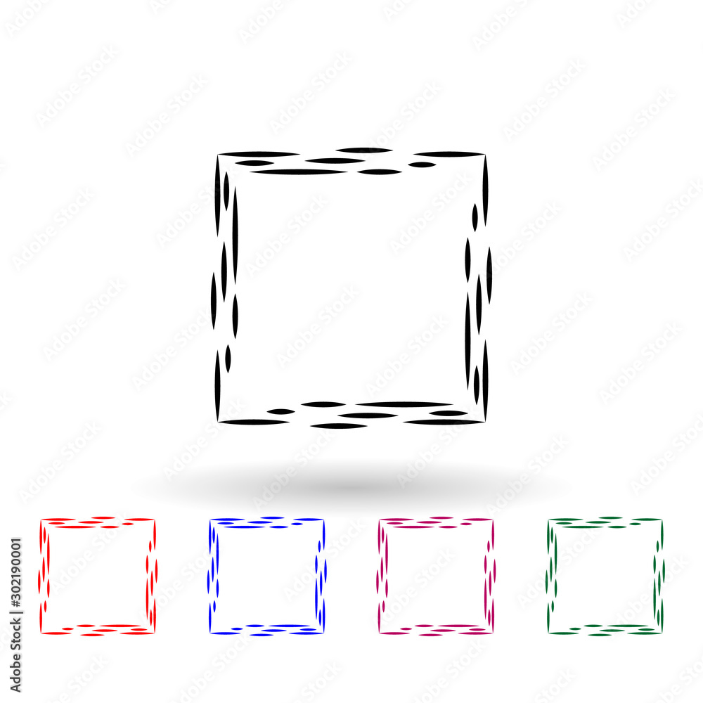 Poster decorativeframe and border multi color icon. simple thin line, outline vector of frame icons for ui 