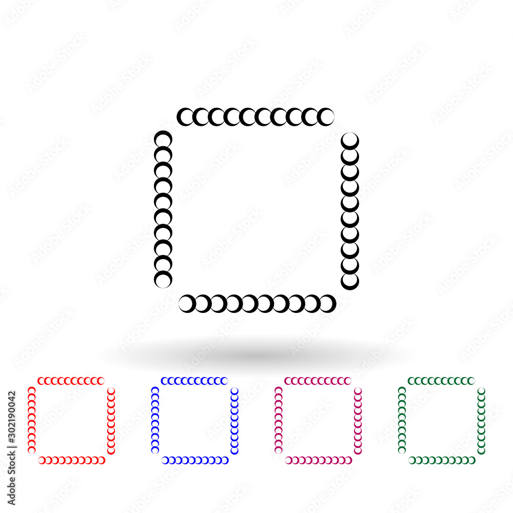 Poster decorativeframe and border multi color icon. simple thin line, outline vector of frame icons for ui 