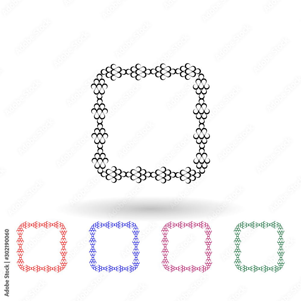 Poster decorativeframe and border multi color icon. simple thin line, outline vector of frame icons for ui 