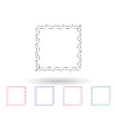 Decorativeframe and border multi color icon. Simple thin line, outline vector of frame icons for ui and ux, website or mobile application