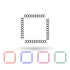 Decorativeframe and border multi color icon. Simple thin line, outline vector of frame icons for ui and ux, website or mobile application