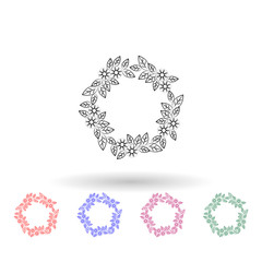 Decorativeframe and border multi color icon. Simple thin line, outline vector of frame icons for ui and ux, website or mobile application