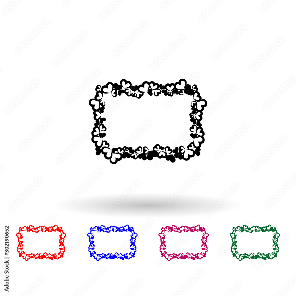 Aufkleber decorativeframe and border multi color icon. simple thin line, outline vector of frame icons for ui 