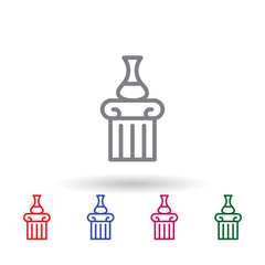 Amphora multi color icon. Simple thin line, outline vector of mythology icons for ui and ux, website or mobile application
