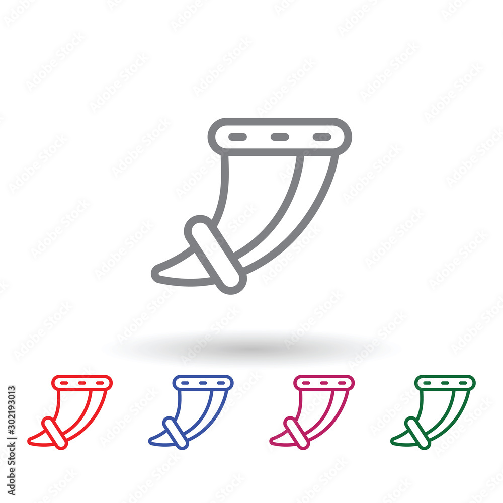 Poster horm multi color icon. simple thin line, outline vector of mythology icons for ui and ux, website or