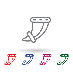 Horm multi color icon. Simple thin line, outline vector of mythology icons for ui and ux, website or mobile application