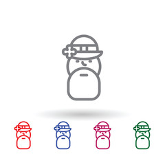 God multi color icon. Simple thin line, outline vector of mythology icons for ui and ux, website or mobile application