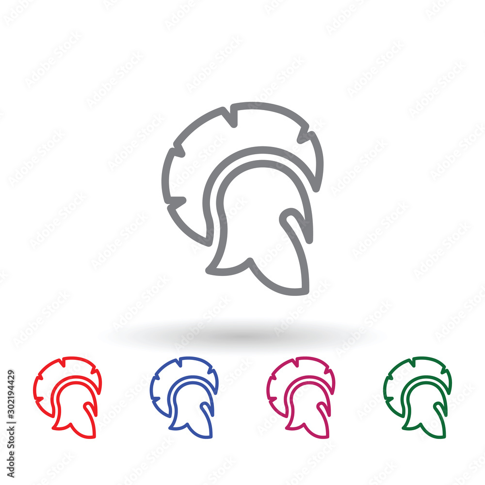 Poster spartacus, hat multi color icon. simple thin line, outline vector of mythology icons for ui and ux, 