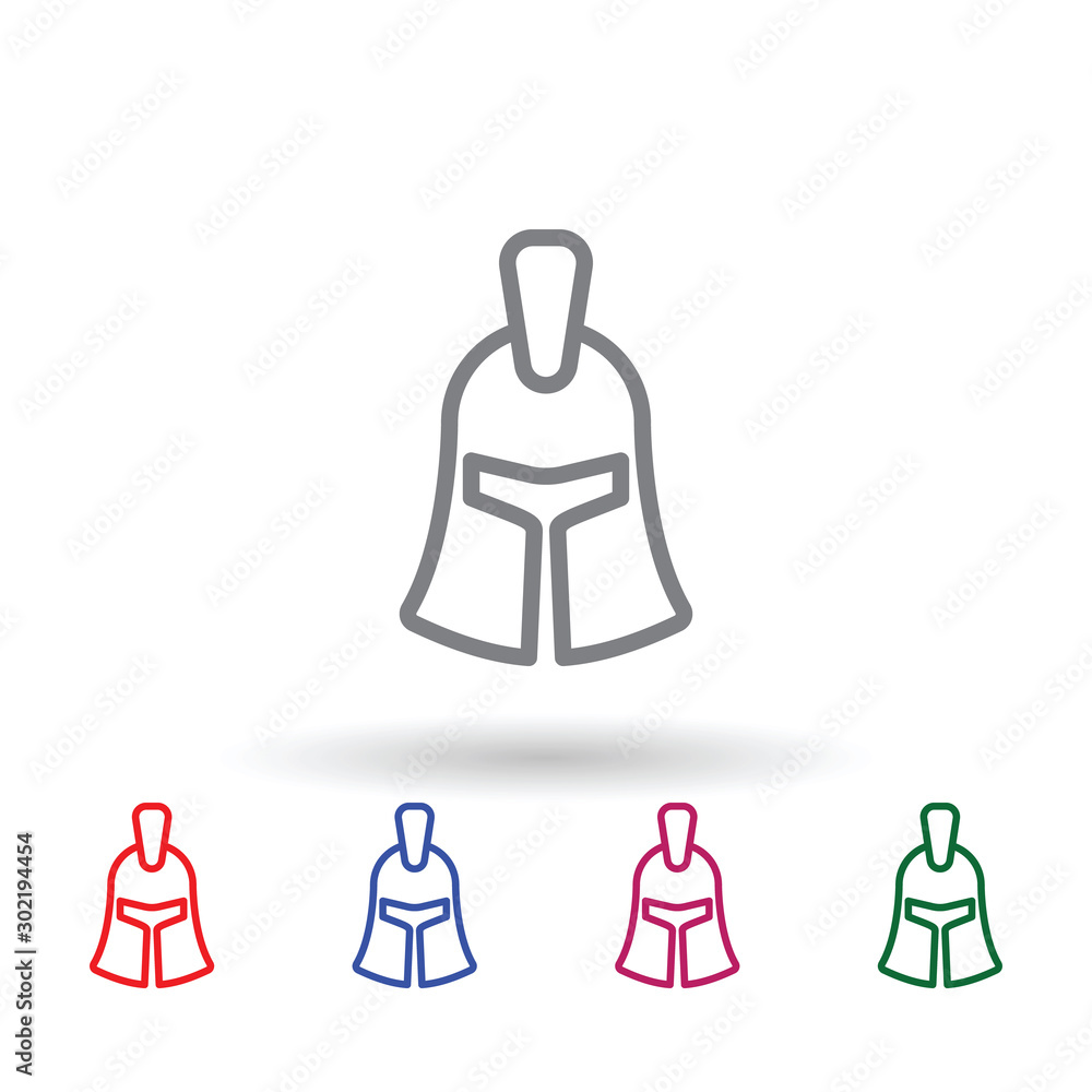 Poster spartacus, hat multi color icon. simple thin line, outline vector of mythology icons for ui and ux, 