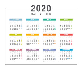 Calendrier Agenda 2020