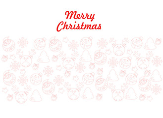 abstract christmas elements on white background, vector illustration