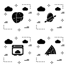  Set Of Universal Icons For Mobile Application and websites