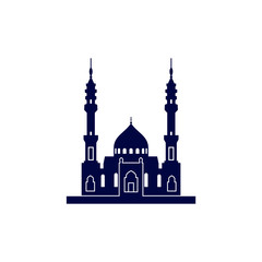 Mosque Logo Design Vector Template. Mosque Icon Symbol. Abstract Illustration