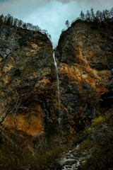 Waterfall in forest.