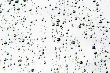 Water droplets and the color of raindrops in the rainy season