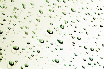 Water droplets and the color of raindrops in the rainy season
