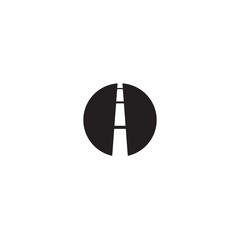 Road icon logo design vector template