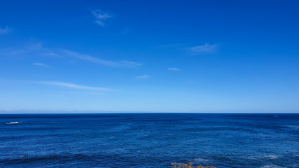 South Africa deep blue ocean with clear sky