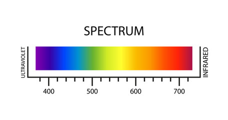 Fototapeta premium spectrum table color palette on white background