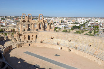 Fototapeta premium Roman amphitheater of El Jem on Tunisia
