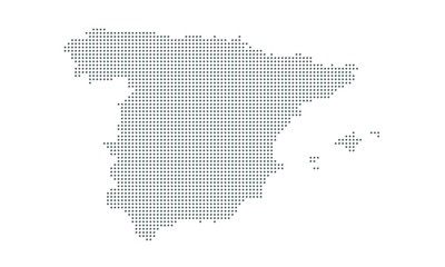 Spain map vector, isolated background.