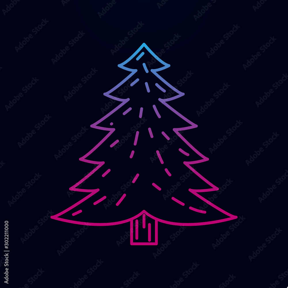 Poster pine nolan icon. simple thin line, outline vector of camping icons for ui and ux, website or mobile 