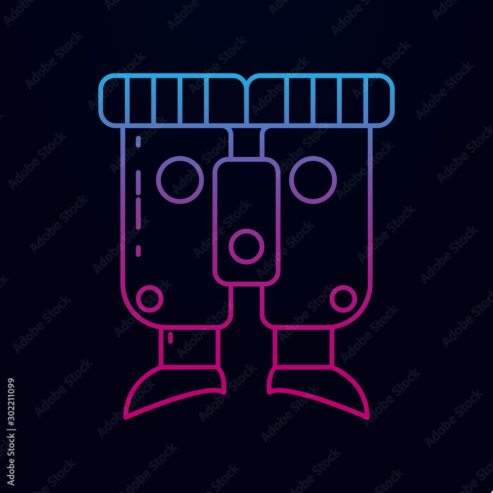 Poster binoculars nolan icon. simple thin line, outline vector of camping icons for ui and ux, website or m