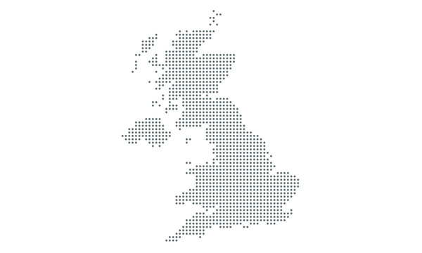United Kingdom map vector, isolated background. Flat Earth, gray map template for web site pattern, anual report, inphographics. Map icon. Travel worldwide, map silhouette backdrop