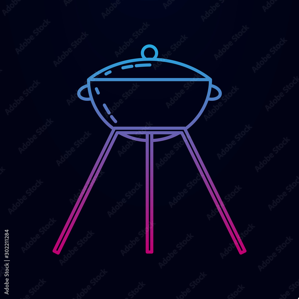 Poster grill nolan icon. simple thin line, outline vector of camping icons for ui and ux, website or mobile