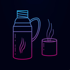 Thermos flask nolan icon. Simple thin line, outline vector of camping icons for ui and ux, website or mobile application