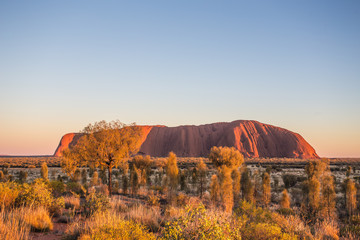 Roter Felsen in der Wüste